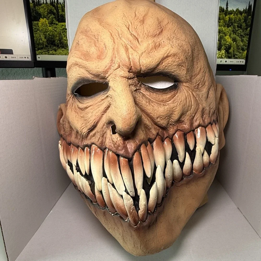 Scary Halloween Scary Teeth Mask Big Smile Party Cosplay Adult Latex